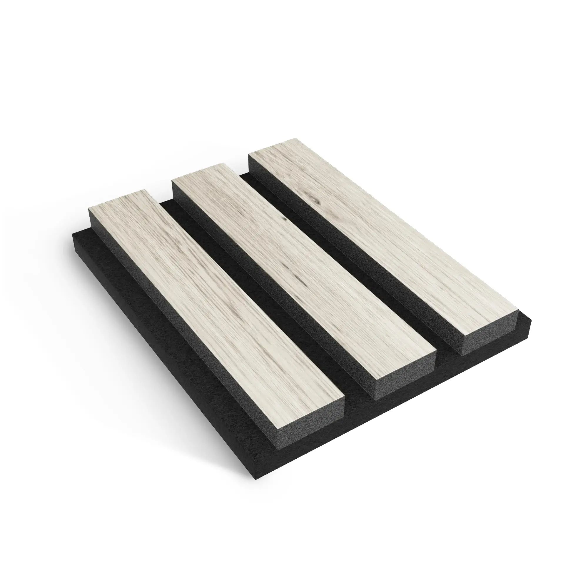 Acoustic MDF Wood Slat Wall Panel Sample on white background DecorMania UK